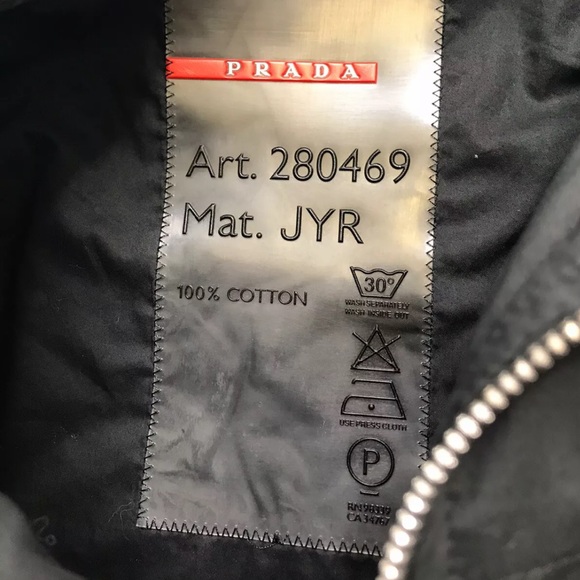 PRADA Black Zipper Moto Jacket Size X-Small - Picture 2 of 8